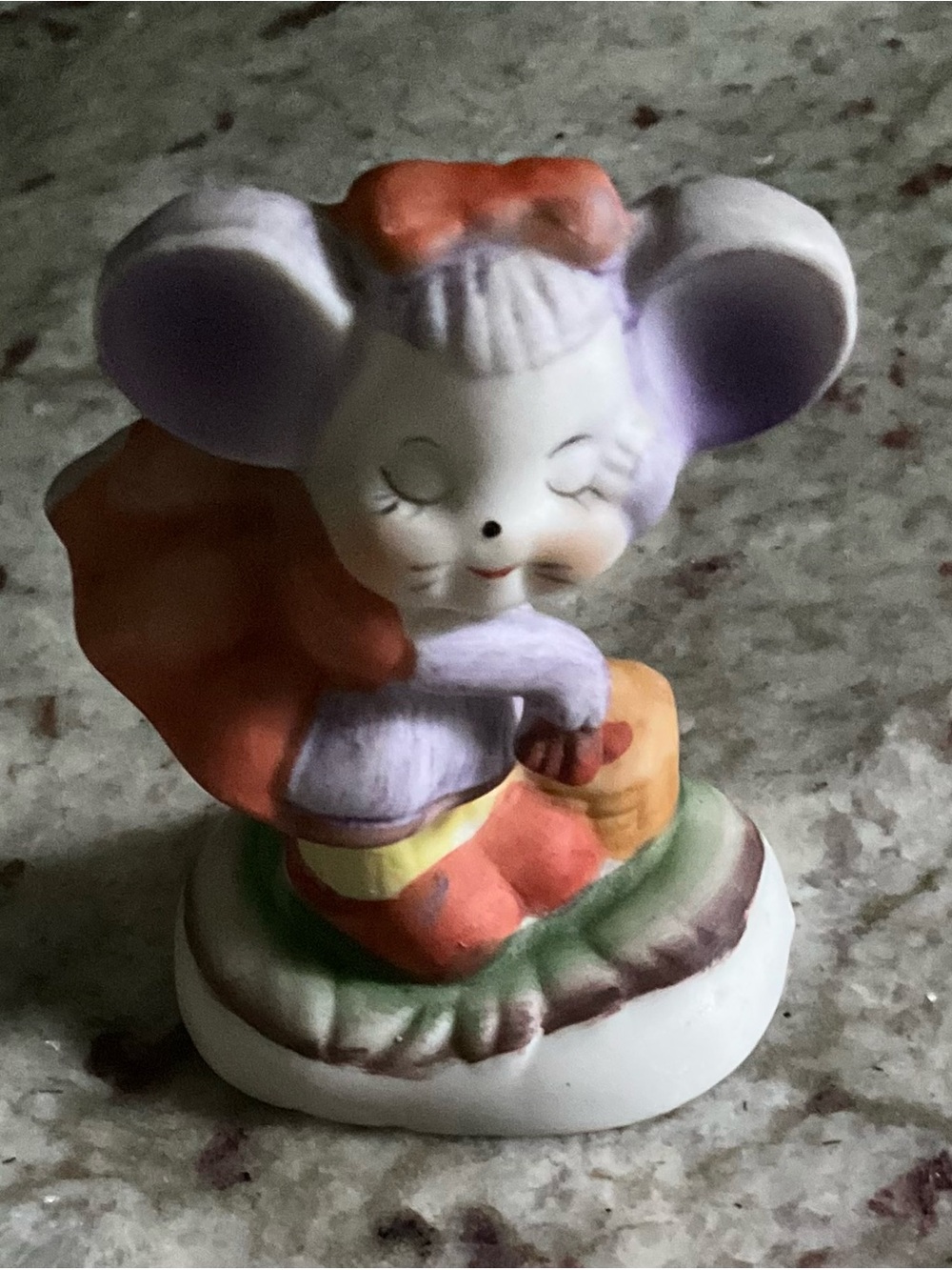 Lefton mini country mouse figurine